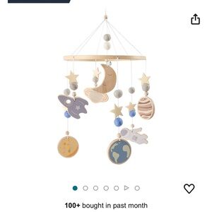 Space Nursery Crih Mobile for Babies - Wooden, Bought On Etsy